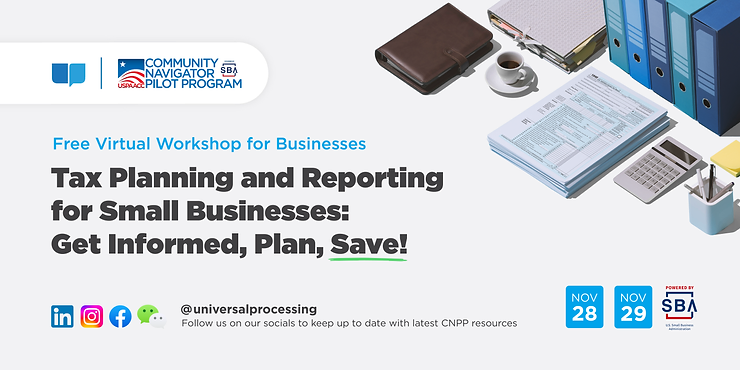 Tax Planning for Small Businesses: Get Informed, Plan, Save!